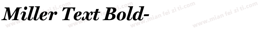 Miller Text Bold字体转换
